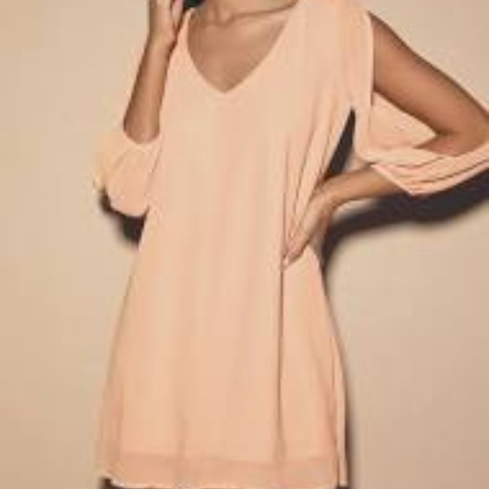 LuLu's Blush Pink Flowy Dress Size S